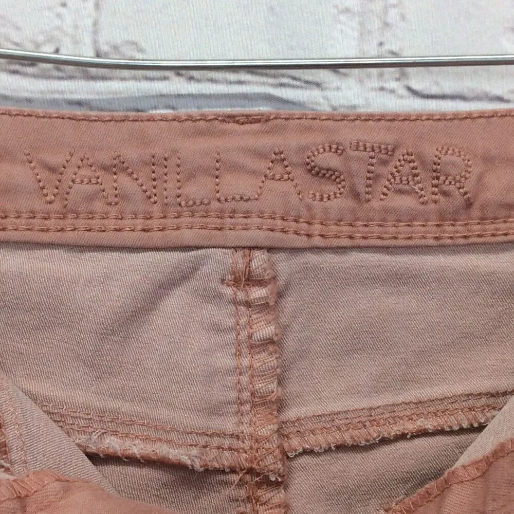 Vanilla Star Shorts Women's Juniors Size 5 Dusty Rose Denim Booty Beachy Stretch